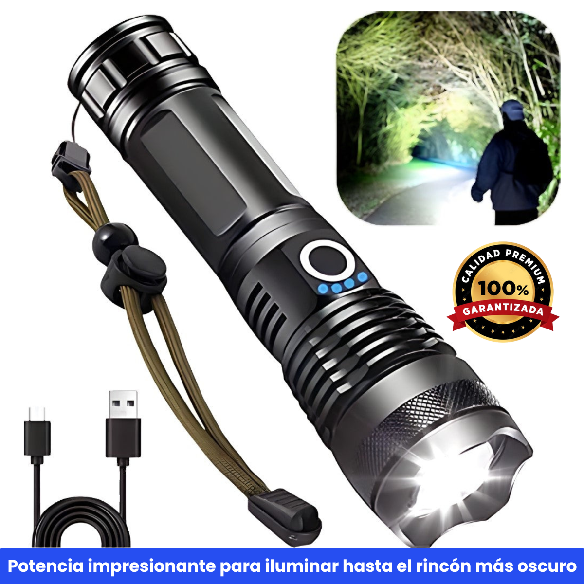 Linterna Zoom de Largo Alcance Ultra Potente 🔦