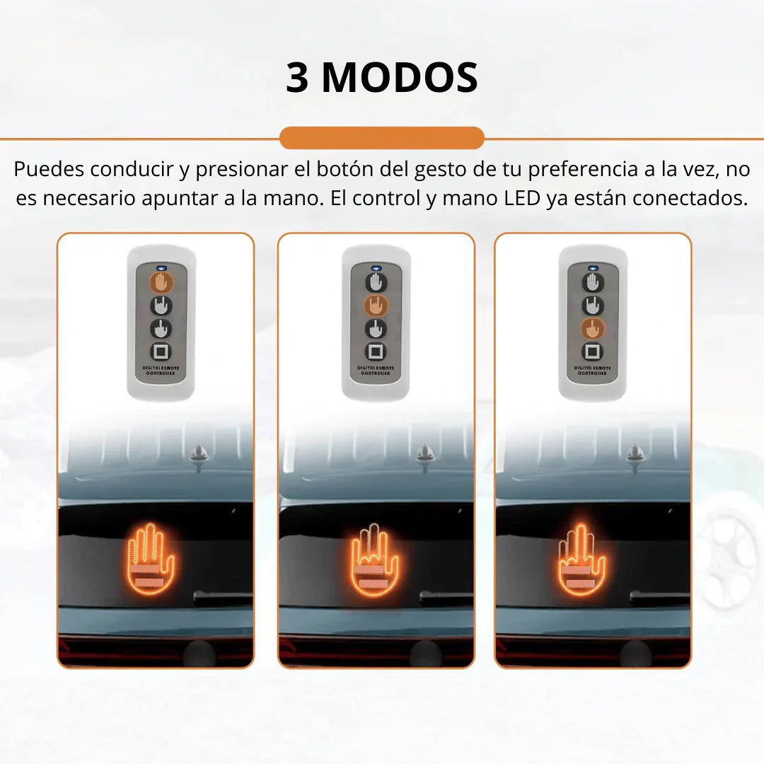 MANO LED CON GESTO PARA AUTO + ENVÍO GRATIS